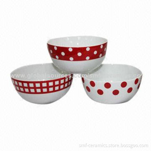 5.5-inch Porcelain Bowl with Cut Decal, FDA, CA65 Approvals